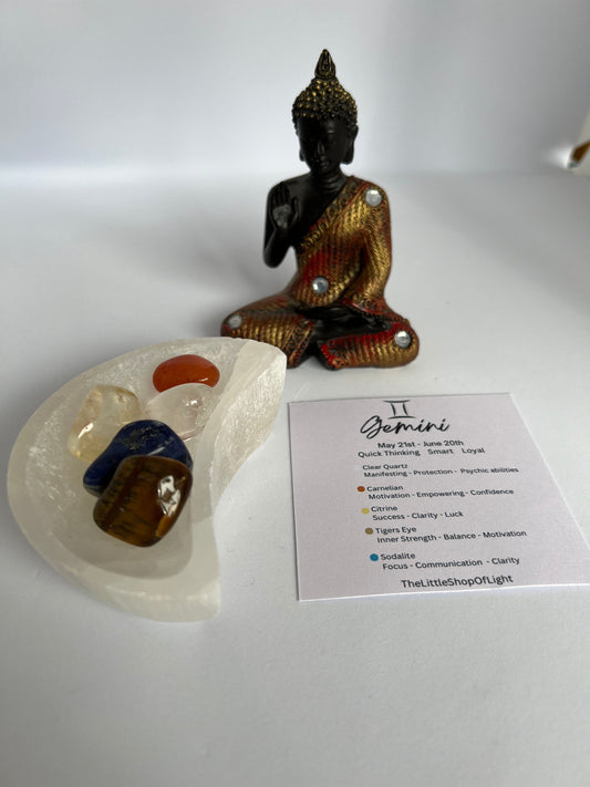 Gemini Crystal Set, Zodiac Signs, Crystal Set, Gemini Sun, Gemini Moon, Gemini Rising, 5 Stone Crystal Set